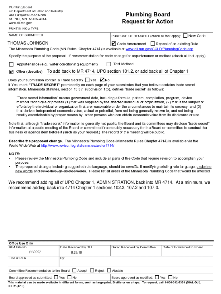 Fillable Online Plumbing Plan Review Application Nicollet County Fax Email Print pdfFiller