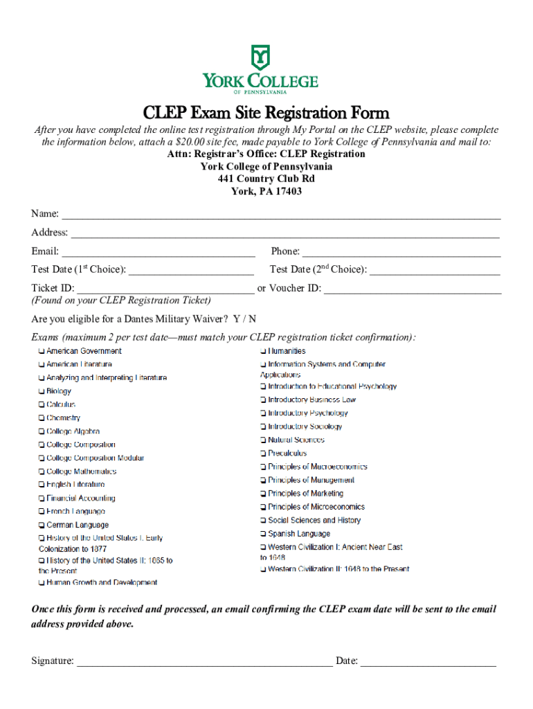 Fillable Online Take a CLEP Exam with Remote Proctoring College Board