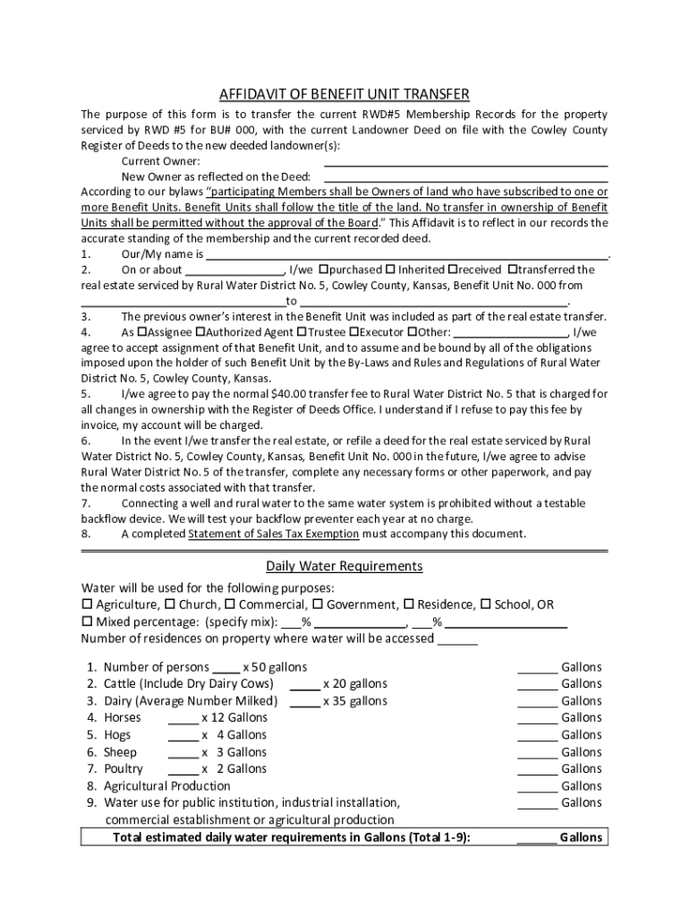 Fillable Online Transfer by Affidavit (50000 and under) Fond du Lac