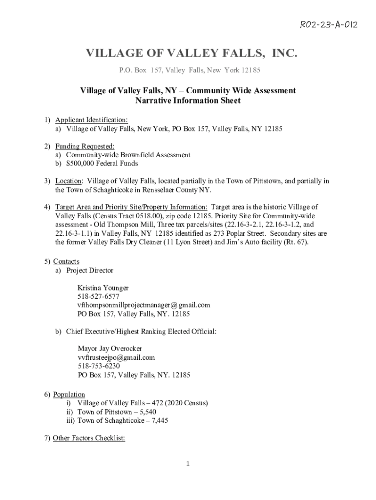 Fillable Online Valley Falls plans for future of derelict Thompson Mill