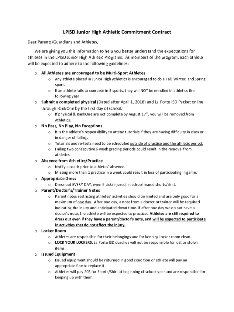 Fillable Online Principal's Message Lomax Jr. High School La Porte