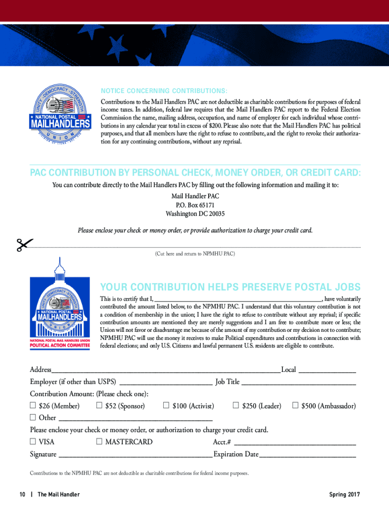 Fillable Online m npmhu Who can and can't contribute to a nonconnected PAC Fax Email Print