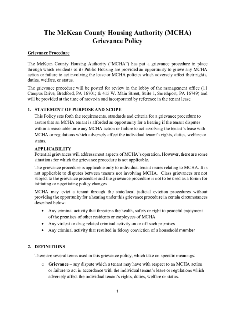 Fillable Online Grievance Procedure Definition 242 Samples Fax Email