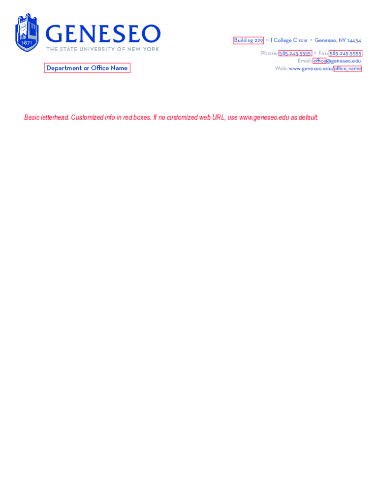 Fillable Online Geneseo ID Card Services Fax Email Print pdfFiller