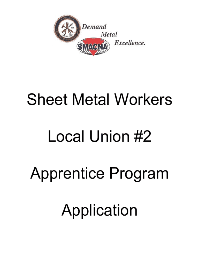 Fillable Online Sheet Metal Workers Apprentice Application Fax Email