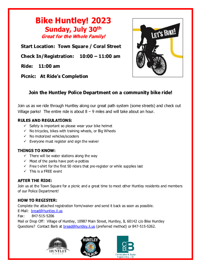 Fillable Online The Village of Huntley has a great line up of concerts