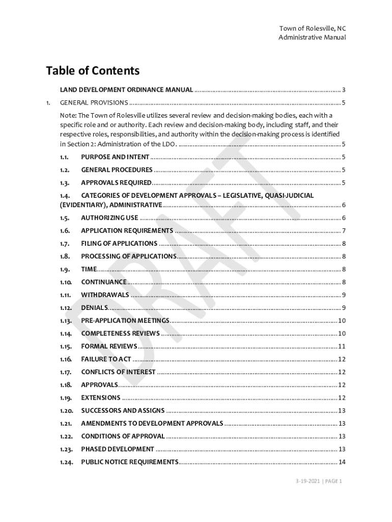 Fillable Online Land Development Ordinance and Town Code Fax Email
