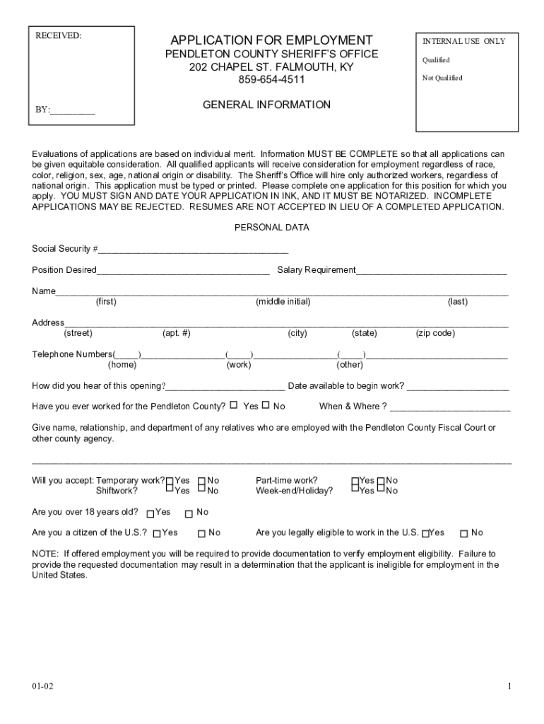 Fillable Online Falmouth, KY Open Records Request Fax Email Print