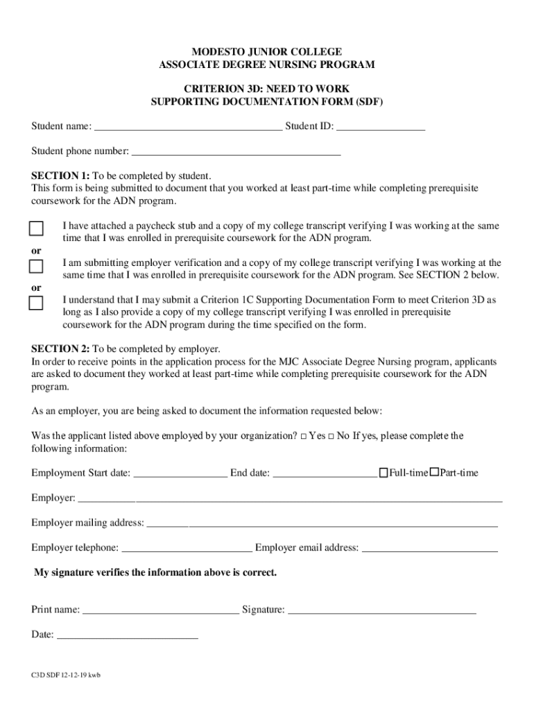 Fillable Online Associate Degree in Nursing General Information Fax