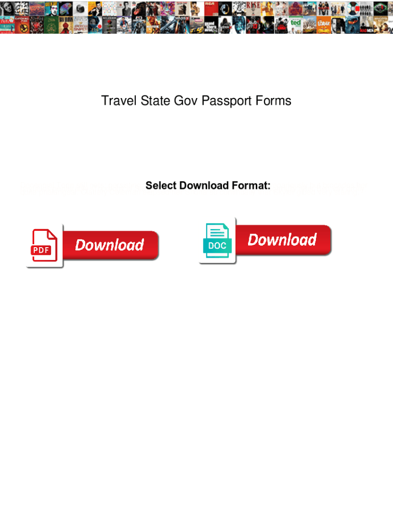 Fillable Online Travel State Gov Passport Forms. Travel State Gov