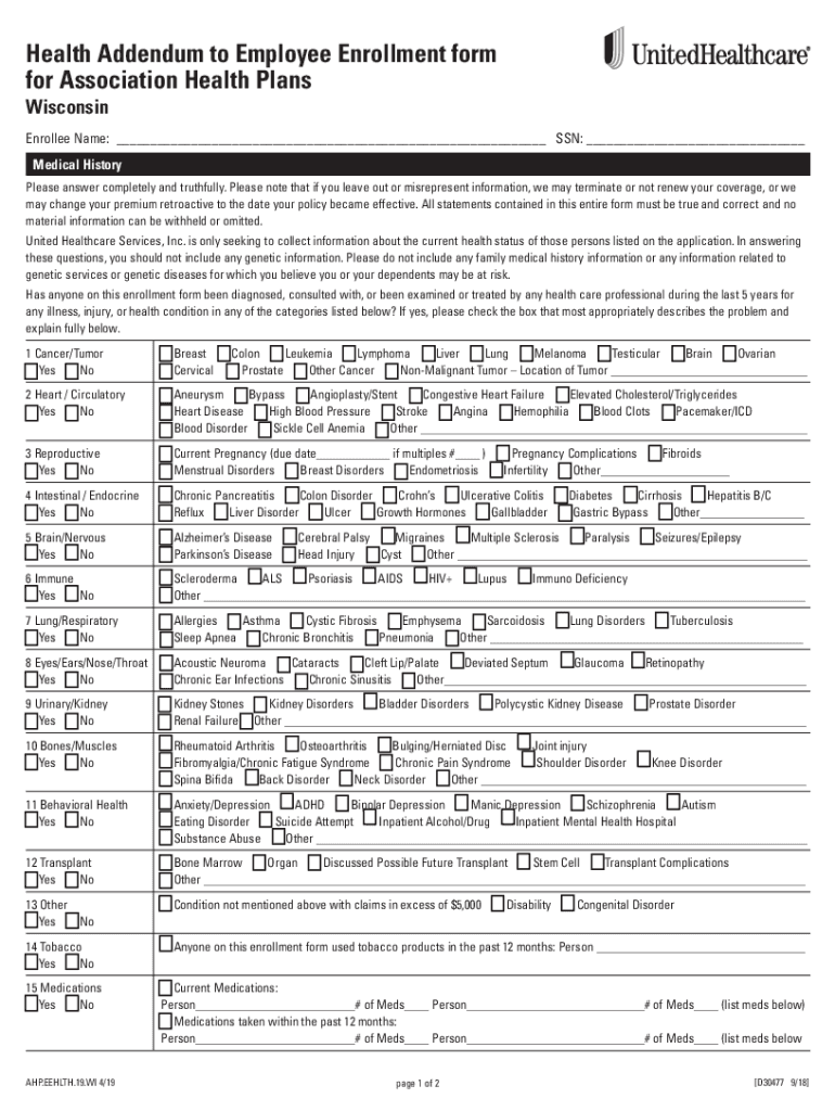 Fillable Online Wisconsin Manufacturers Commerce Association Health