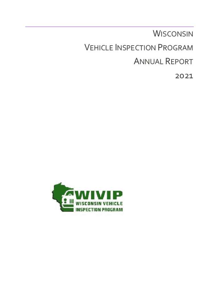 Fillable Online Wisconsin Vehicle Inspection Program Annual Report