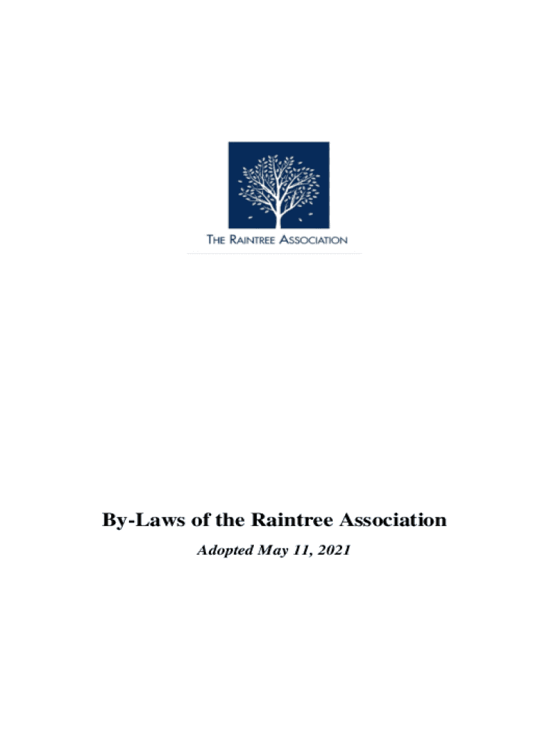 Fillable Online ByLaws of the Raintree Association Richmond