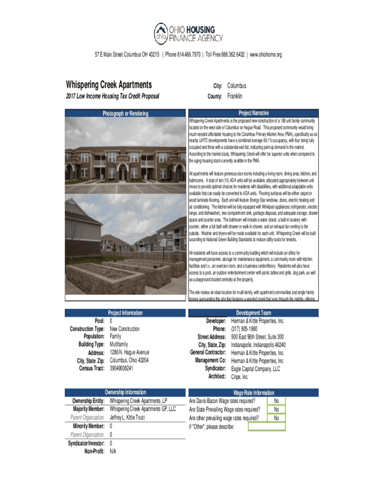 Fillable Online Whispering Creek Apartments Fax Email Print pdfFiller