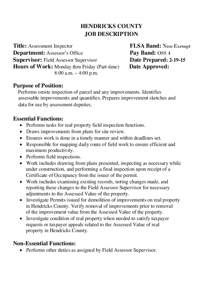 Fillable Online State Test Assessor Jobs, Employment Fax Email Print