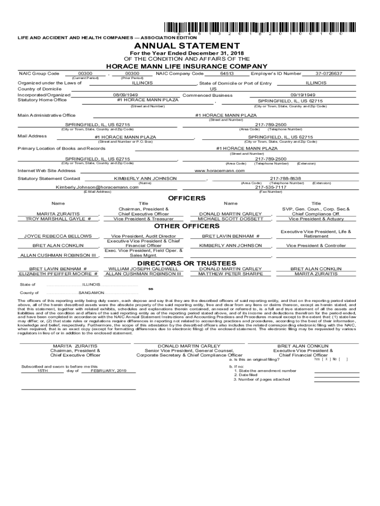 Fillable Online Horace Mann Life Insurance Company Separate Account Fax Email Print pdfFiller