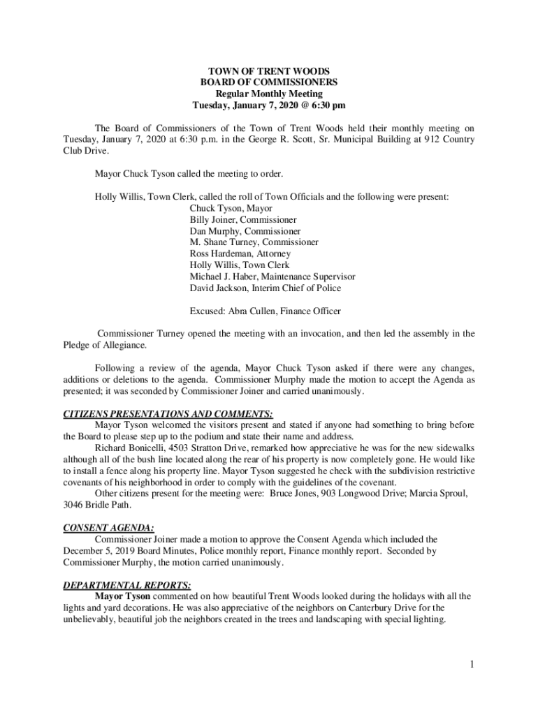 Fillable Online Trent Woods Boards Fax Email Print pdfFiller