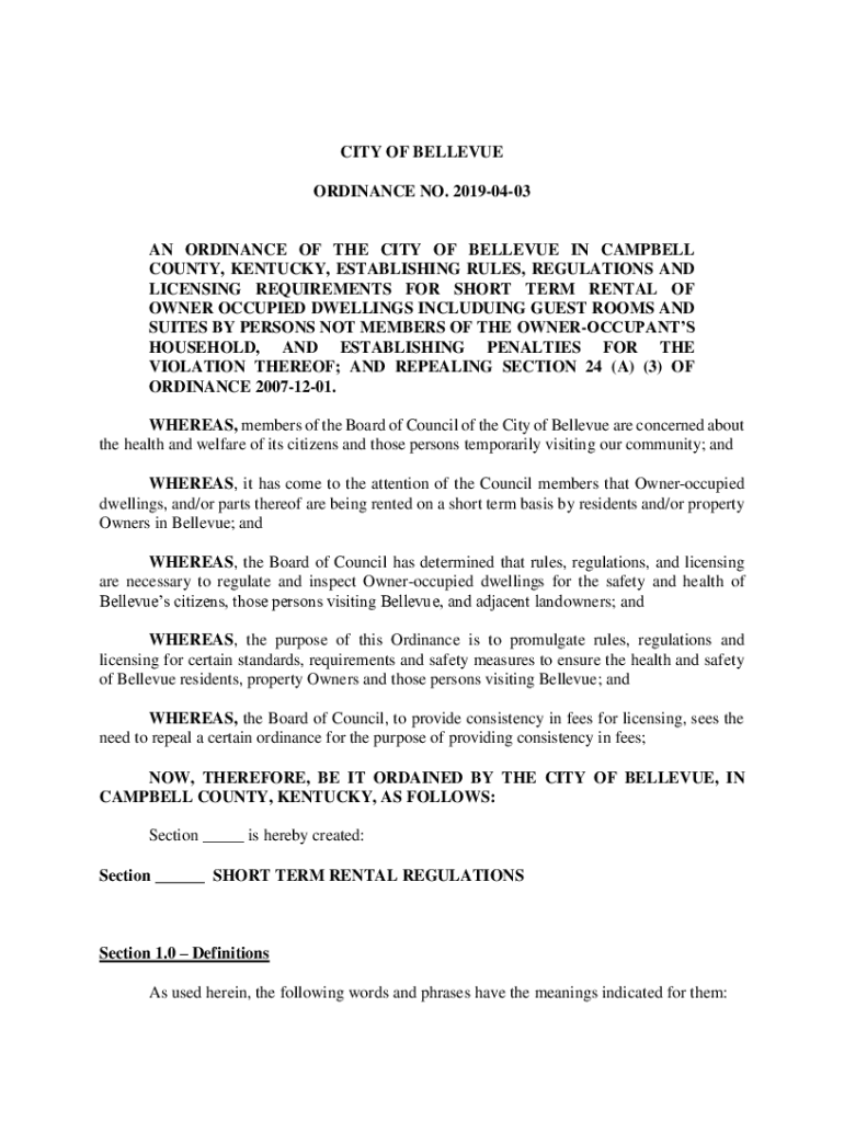 Fillable Online Kentucky Airbnb Laws and RegulationsWhat Hosts in