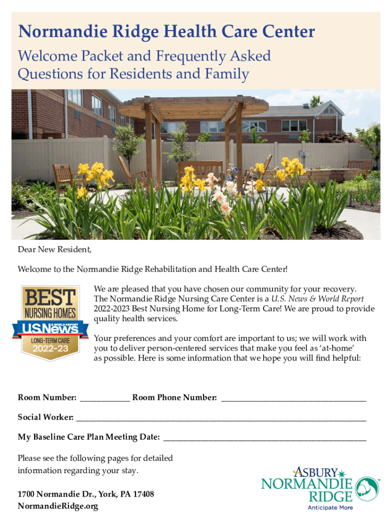 Fillable Online Helpful Links The Normandy Senior Living in Rocky