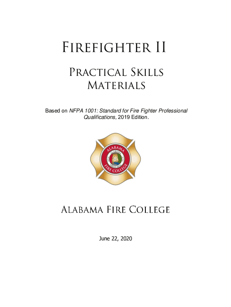Fillable Online Skill Sheets Firefighter II, Revised 3/20 Fax Email