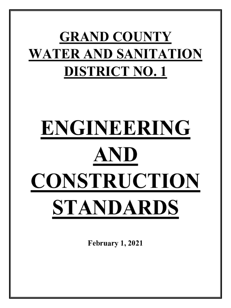 Fillable Online grand county water and sanitation district no. 1