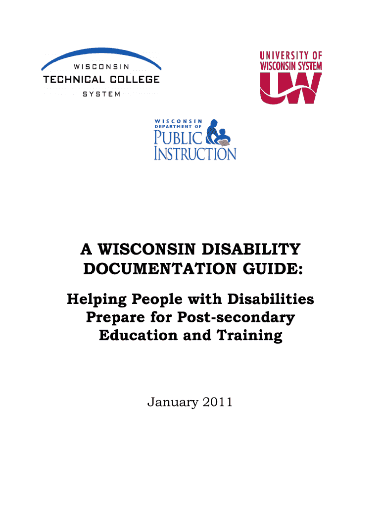 Fillable Online dwd wisconsin Post Secondary Guide to Disability