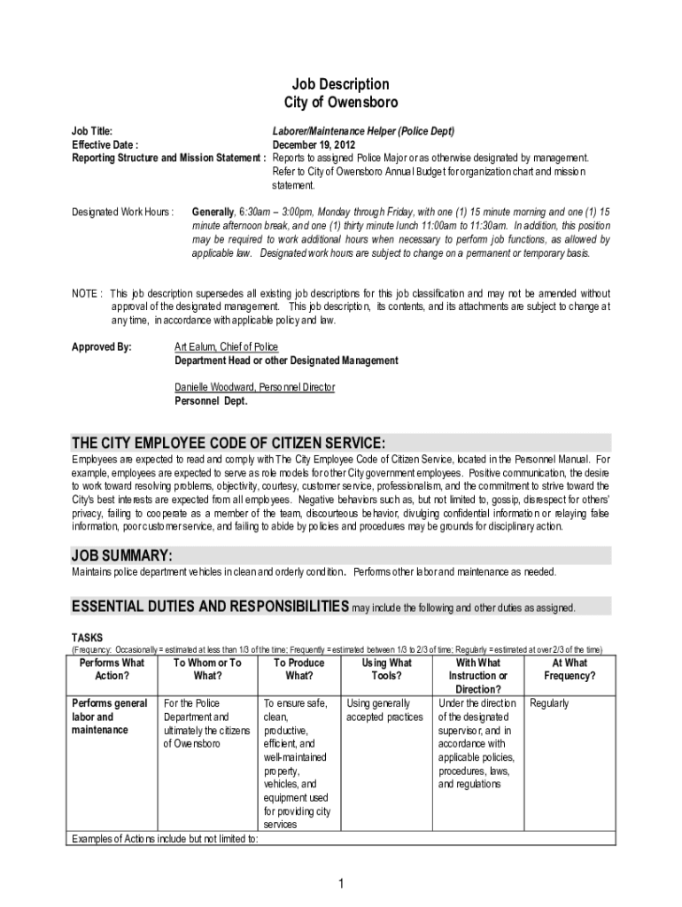 Fillable Online police owensboro Employment Opportunities Owensboro