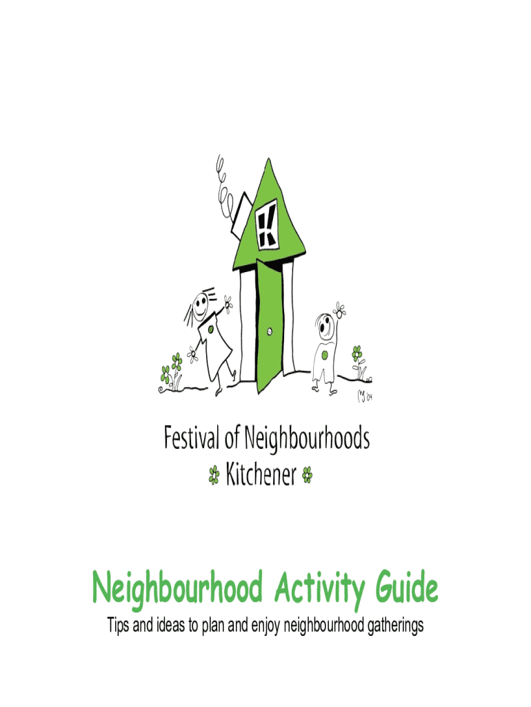 Fillable Online Festival of Neighbourhoods Kitchener Fax Email Print