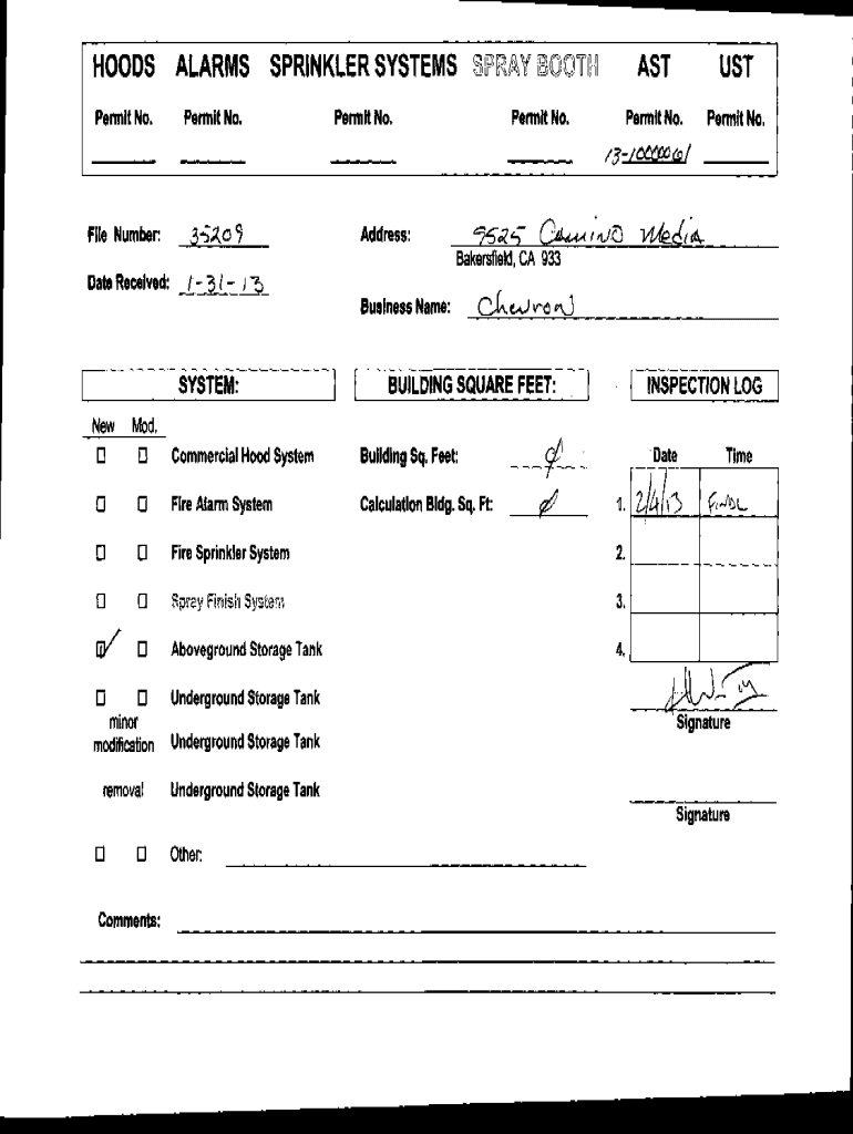 Fillable Online docs bakersfieldcity Seattle Fire Department Permit