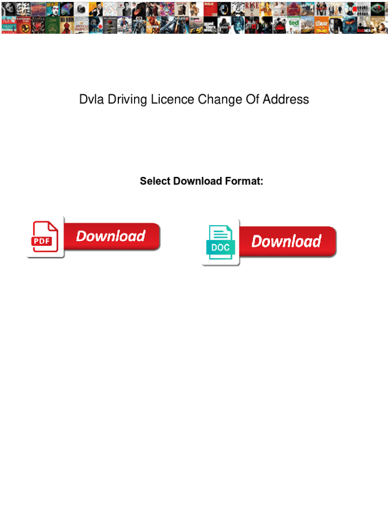 Fillable Online Dvla Driving Licence Change Of Address. Dvla Driving