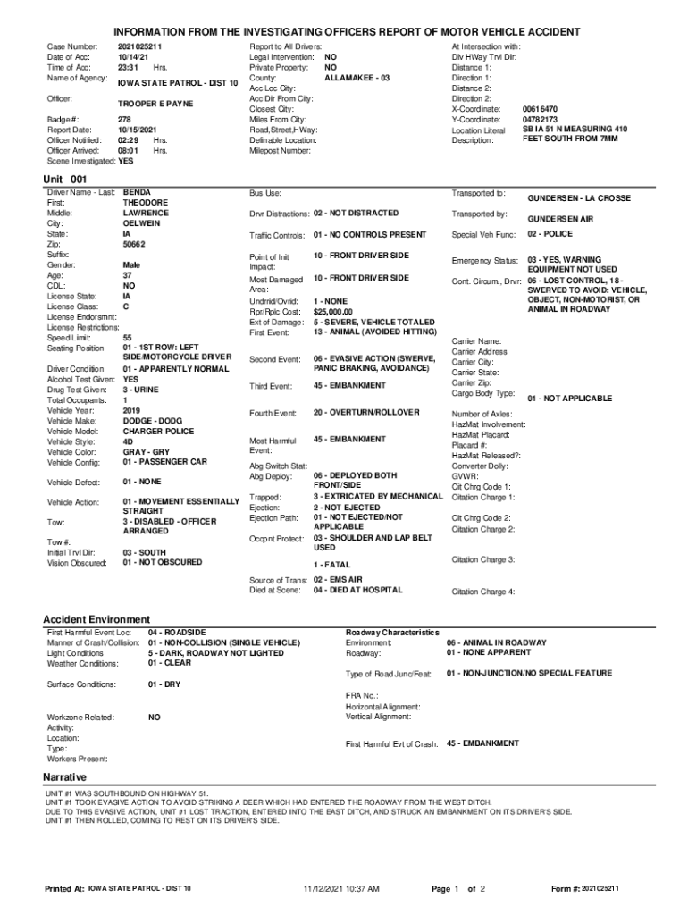Fillable Online How to Get Your Iowa State Patrol Accident Report Fax