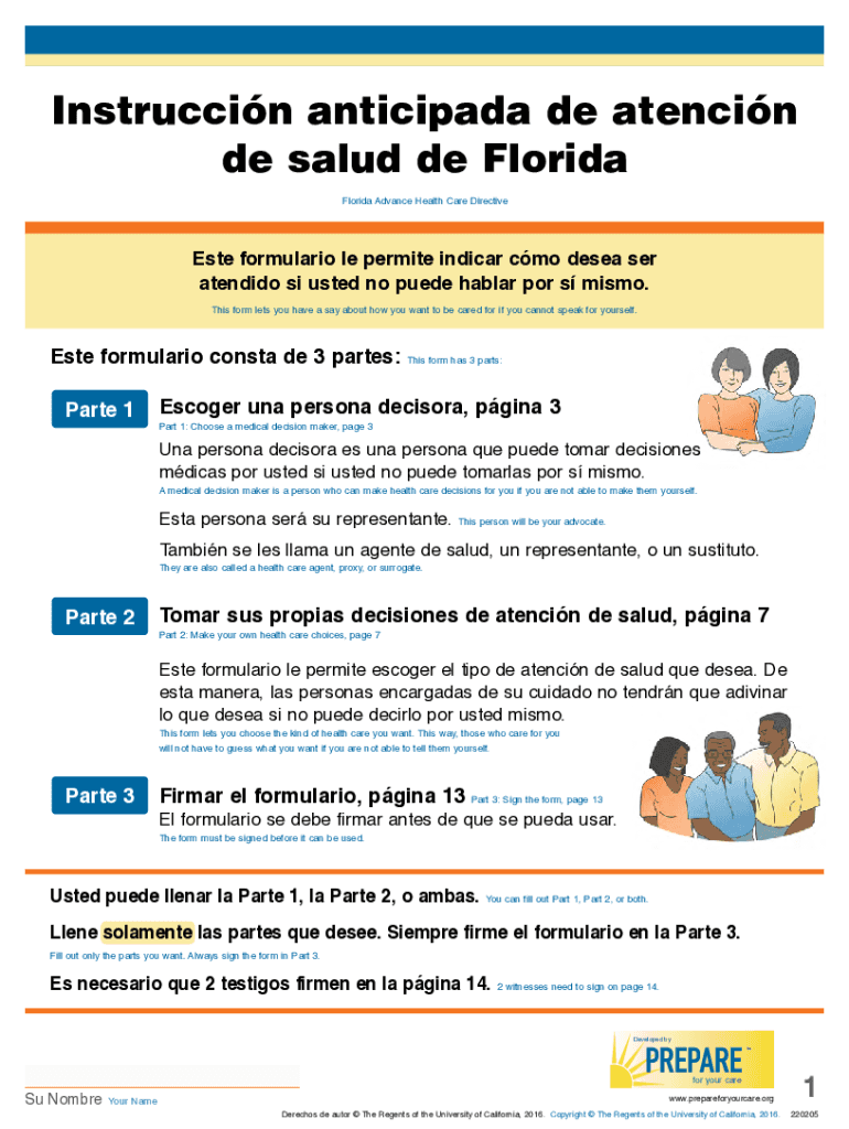 Completable En línea Advance Directive Form for Florida Fax Email