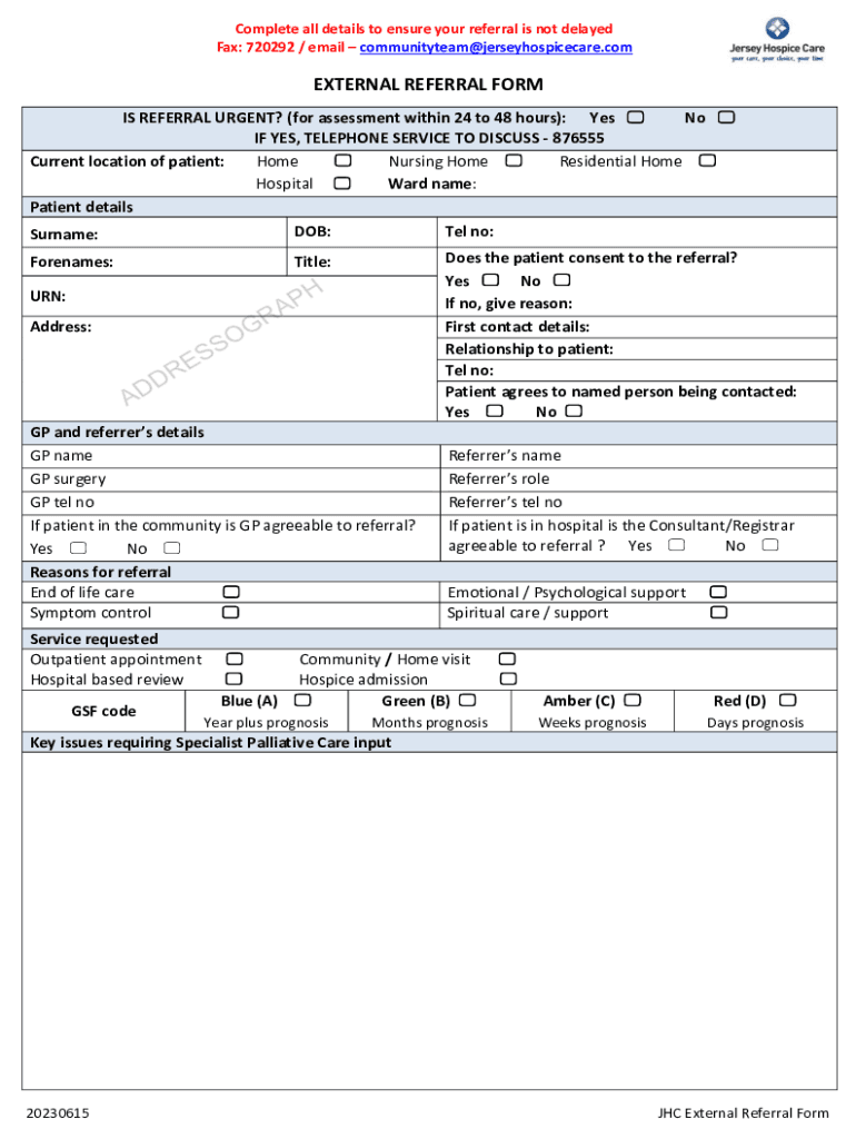 Fillable Online Head & Neck 2 Week Referral Form Fax Email Print