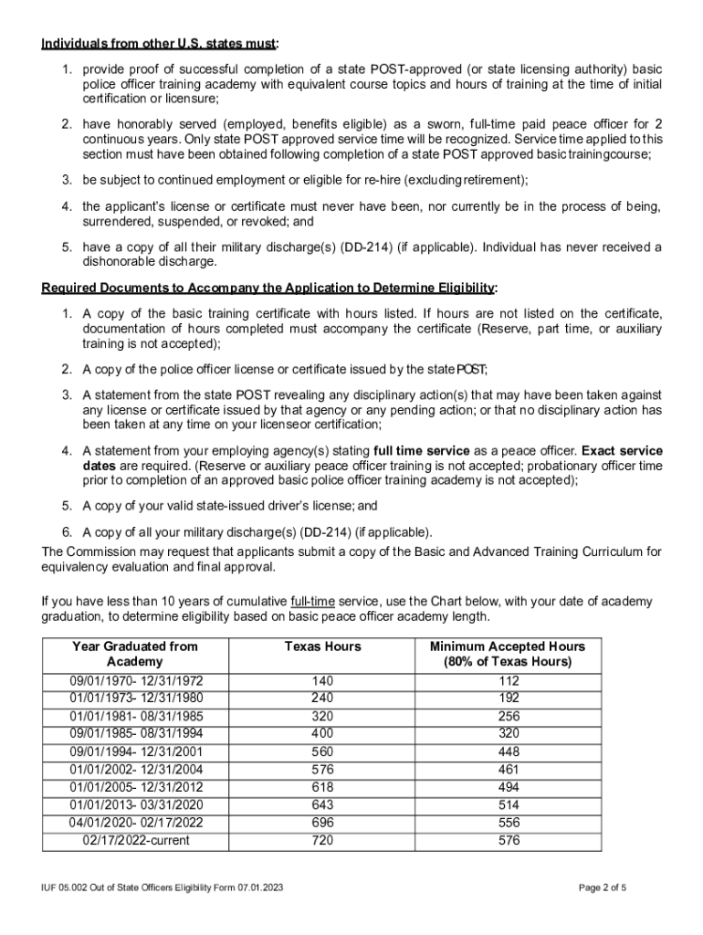 Fillable Online Steps to Obtain TCOLE Endorsement for Out of State
