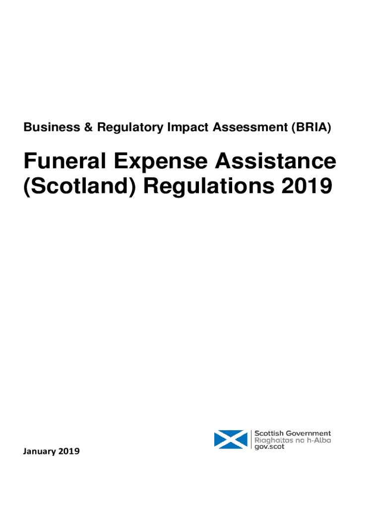 Fillable Online The Funeral Expense Assistance (Scotland) Regulations