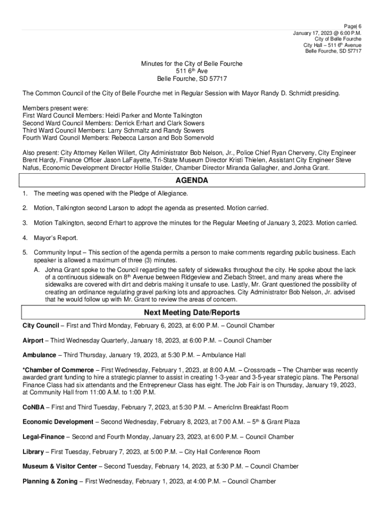 Fillable Online Belle Fourche SD Cities and Towns in the United