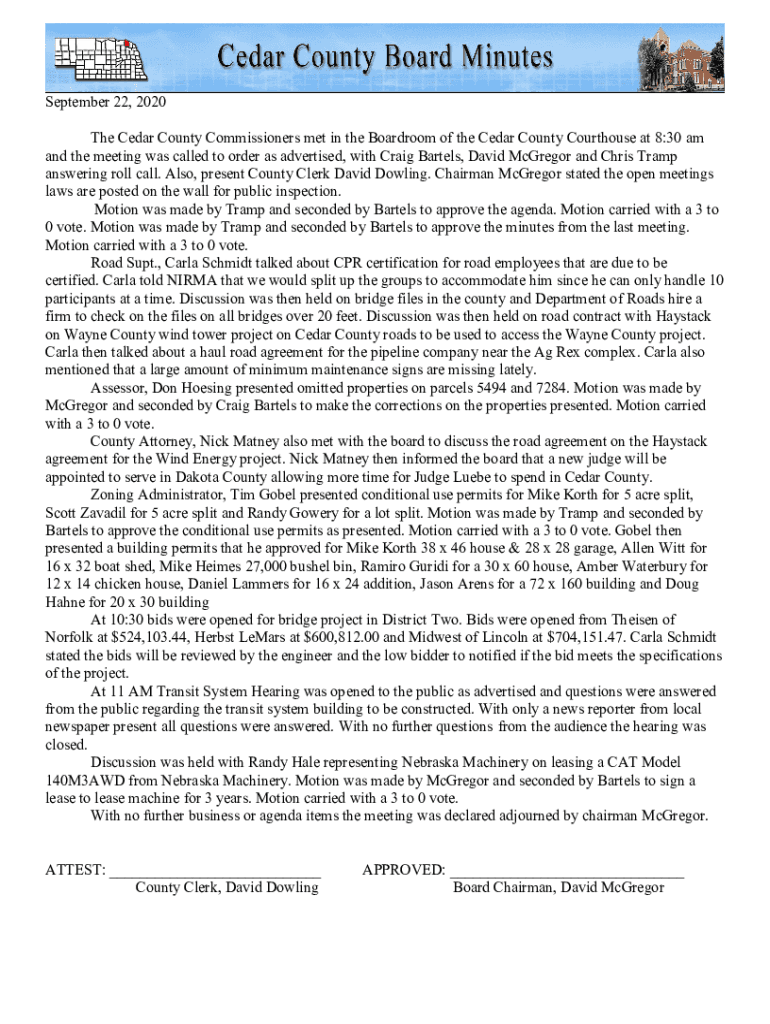 Fillable Online co cedar ne The Calmar Courier Fax Email Print pdfFiller