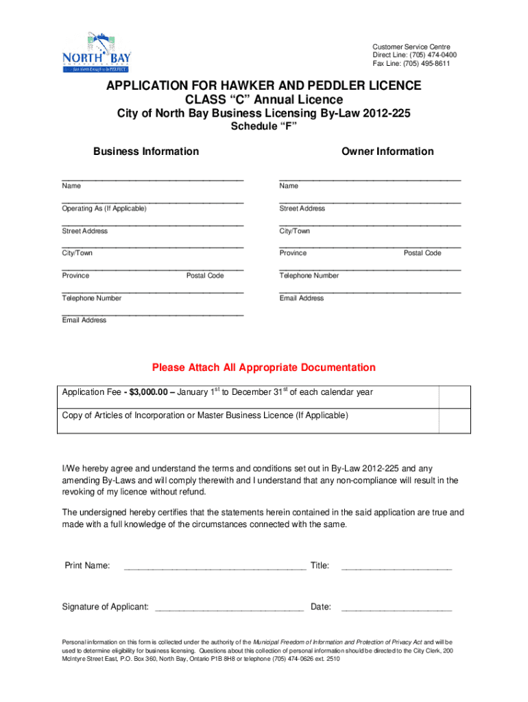 Fillable Online Hawker and Peddler Annual Revised Fax Email Print