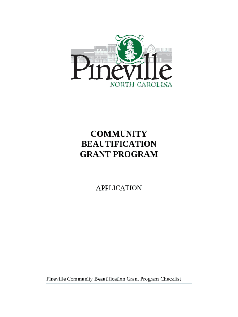 ApplicationPineville Community Beautification Grant Program Doc