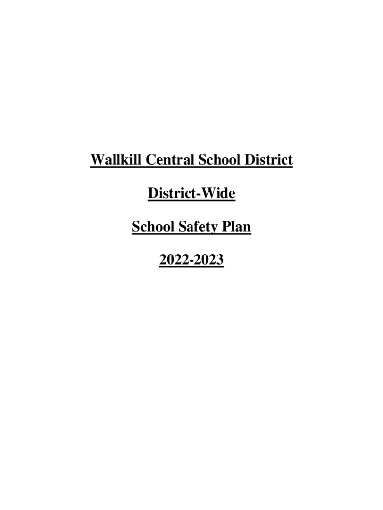 Fillable Online Wallkill Central School District DistrictWide School