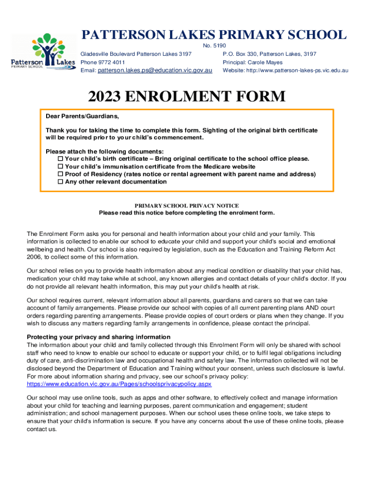 Fillable Online Patterson Lakes Primary School's Virtual Tour YouTube