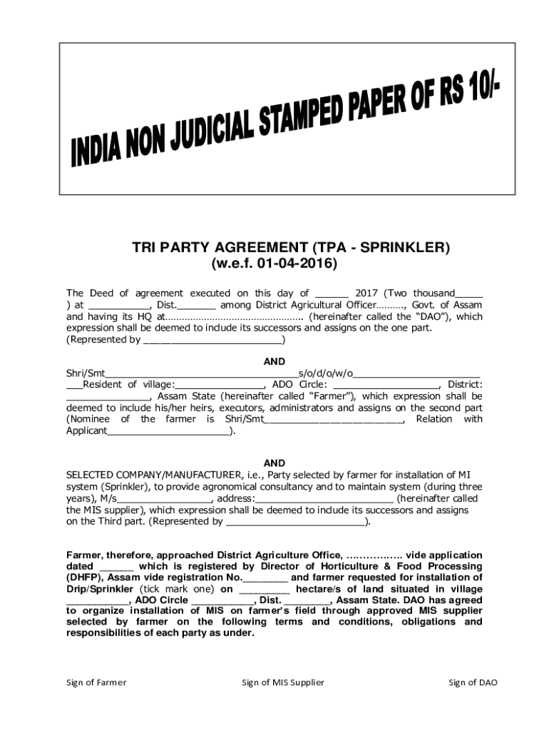 Fillable Online What is Tripartite Agreement Meaning, Format of Tri