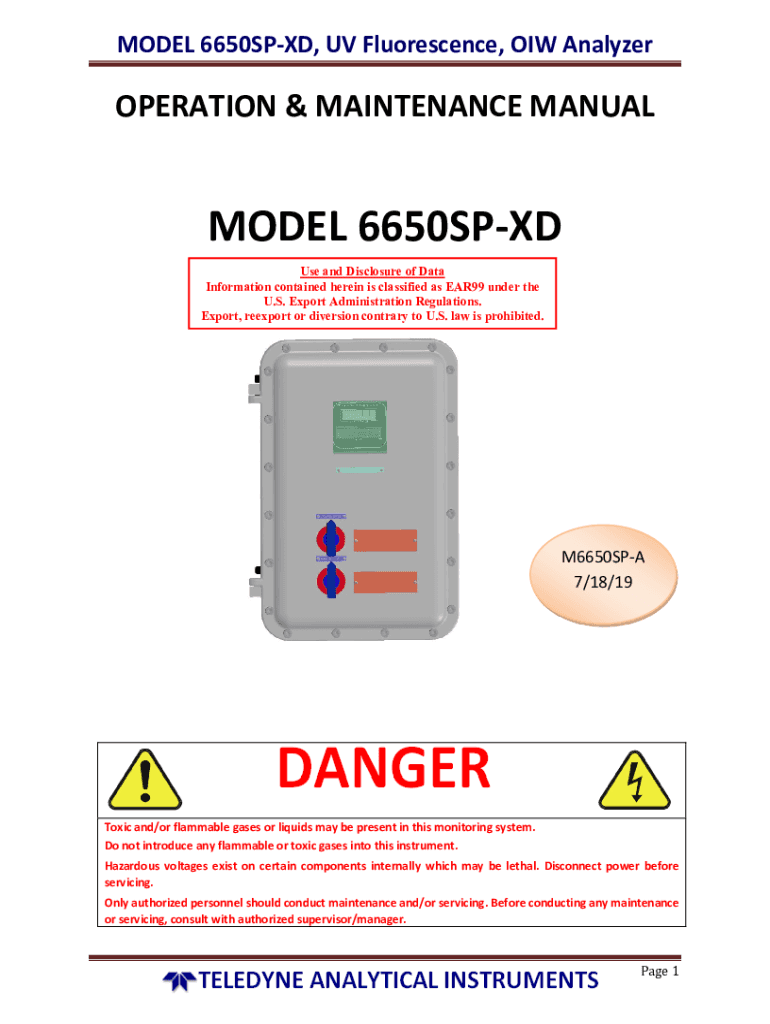 Fillable Online Oil in Water analysis system User Manual46 pages Fax