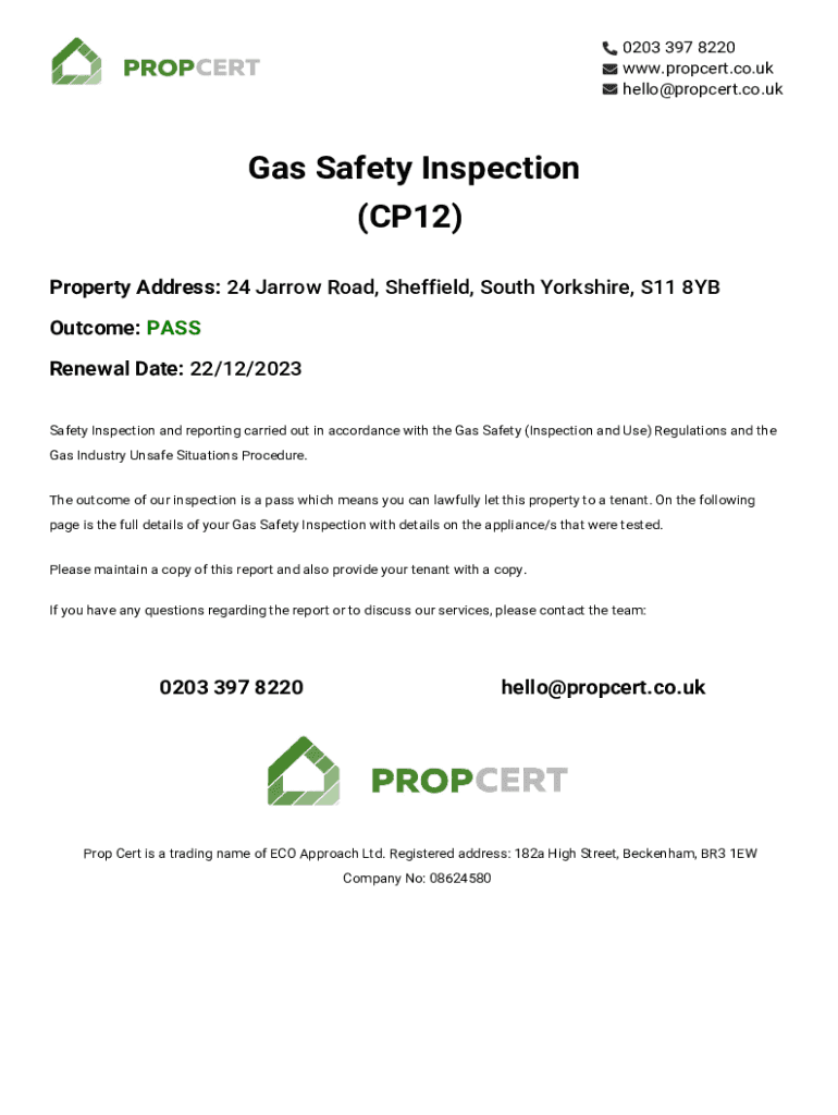 Fillable Online everything you need to know about Gas Safety Certificates Fax Email Print