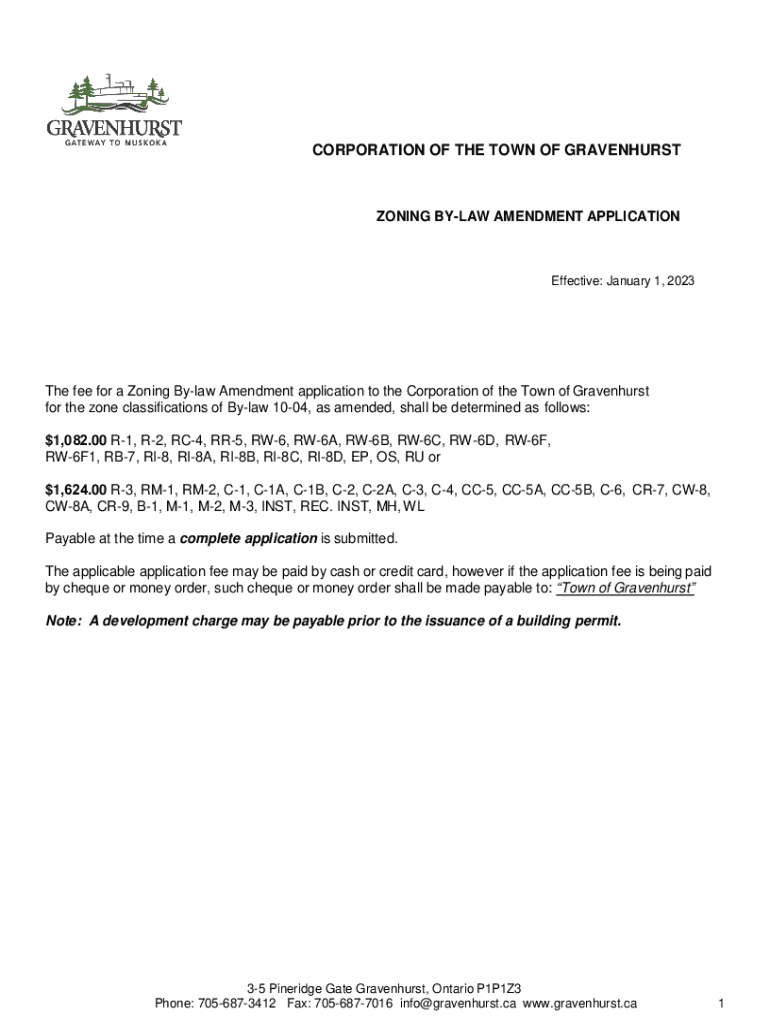 Fillable Online Zoning Bylaw Amendment application Fax Email Print pdfFiller