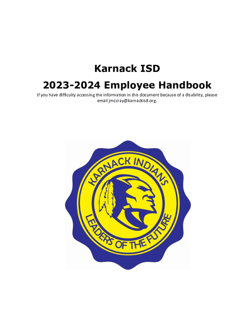 Fillable Online KARNACK ISD 20212022 Employee Handbook Fax Email Print
