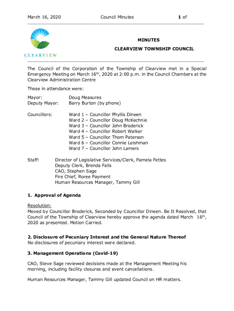 Fillable Online OFFICIAL PLAN of the TOWNSHIP OF CLEARVIEW Fax Email