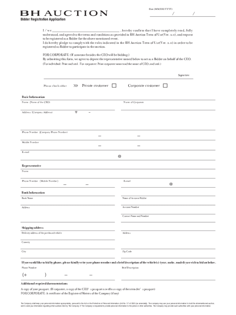 Fillable Online AUCTION REGISTRATION FORM ADESA Fax Email Print