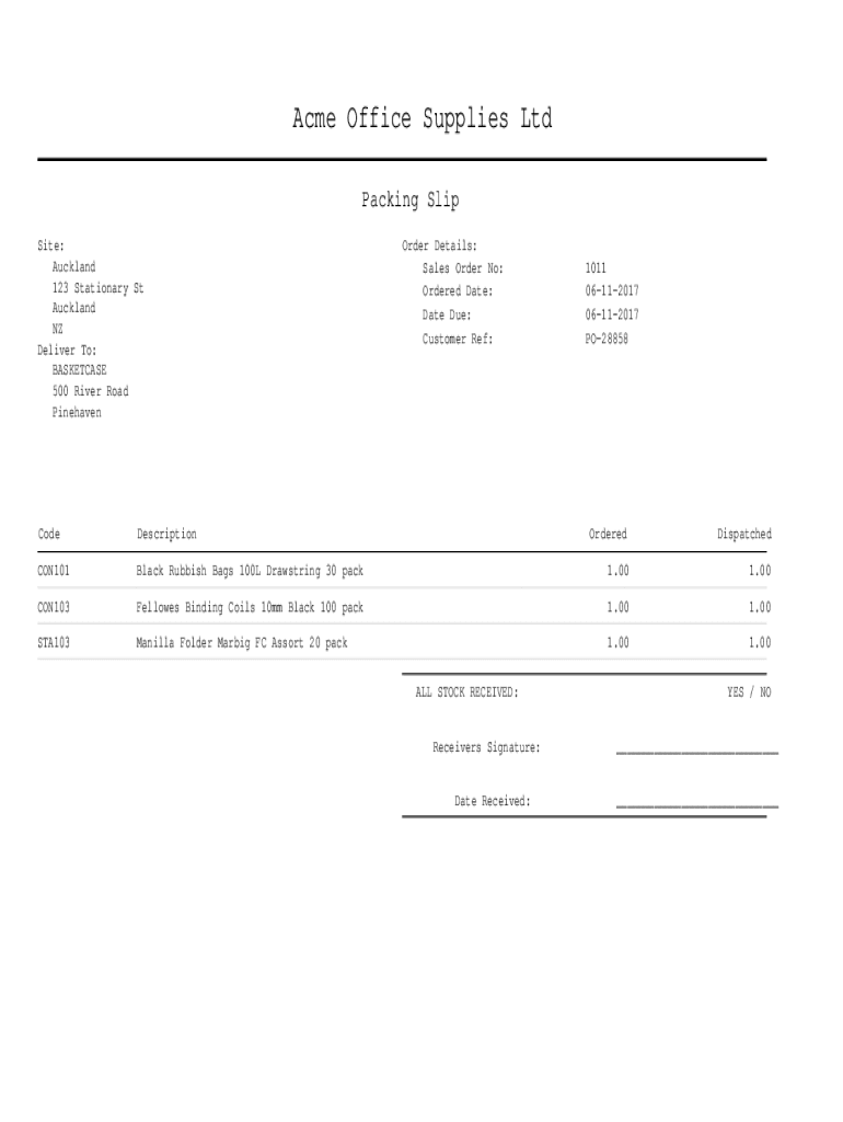 Fillable Online Acme Office Supplies Ltd Fax Email Print pdfFiller