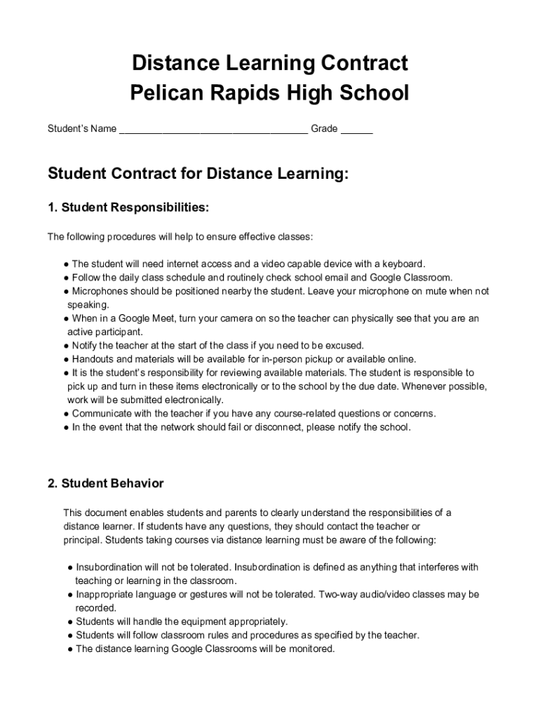 Fillable Online We Learn For Life! Pelican Rapids School District Fax